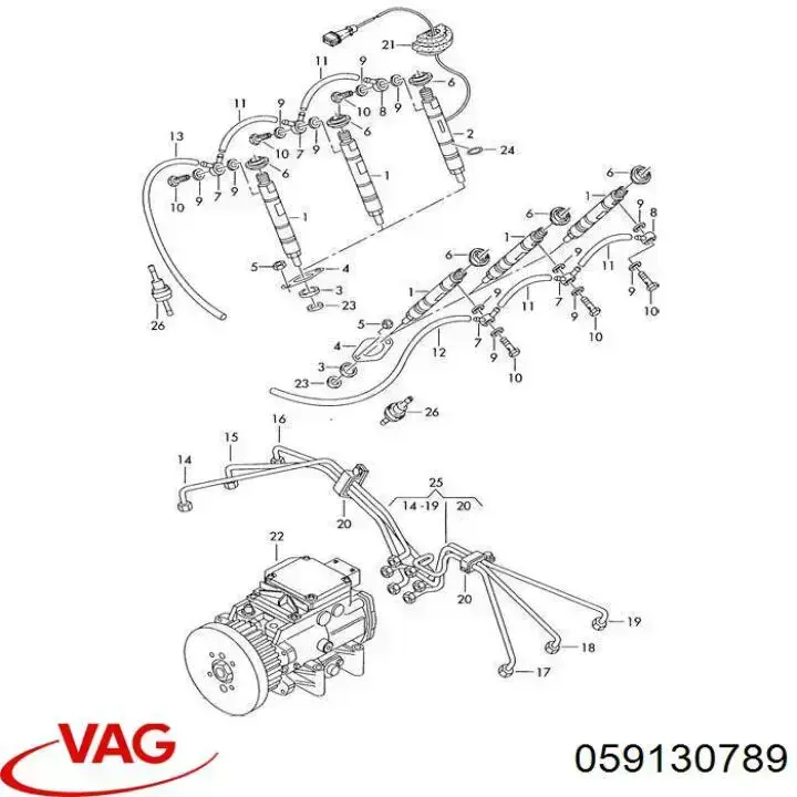 Регулятор тиску палива VAG 059130789 ціна, від 82.39 USD