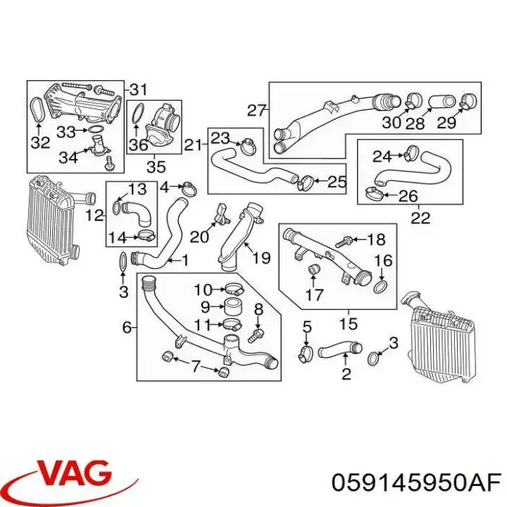 Купити 059145950AF VAG Дросільна заслінка