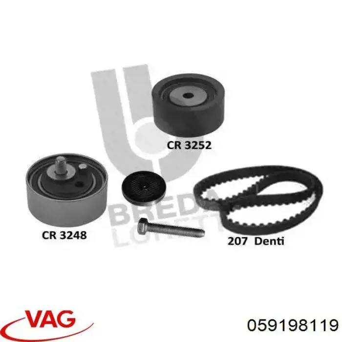 059198119 VAG Ремінь ГРМ, комплект