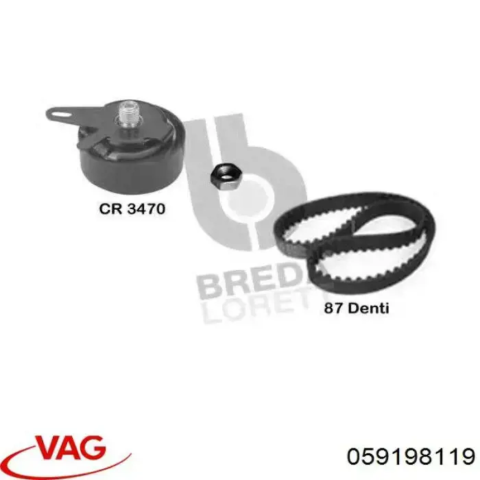 Комплект ГРМ VAG 059198119 ціна, від 196.88 USD