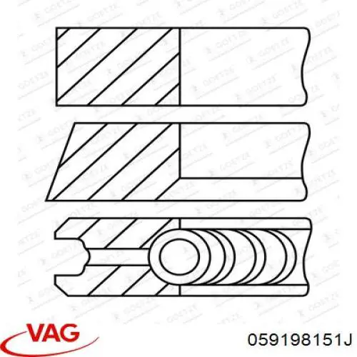 Поршні і шатуни VAG 059198151J ціна, від 67.14 USD