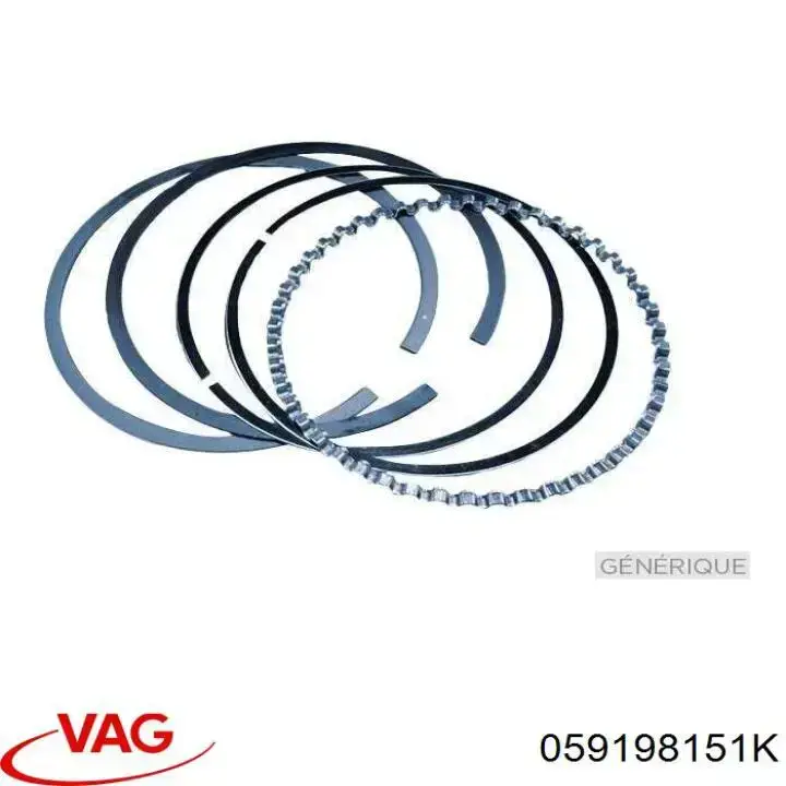 Кільця поршневі на 1 циліндр, STD. VAG 059198151K ціна, від 28.52 USD