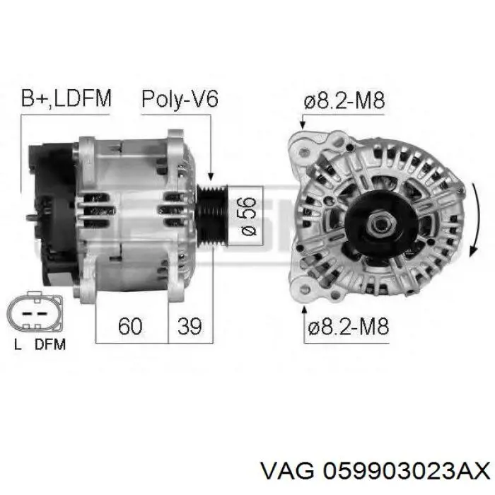 059903023AX VAG генератор