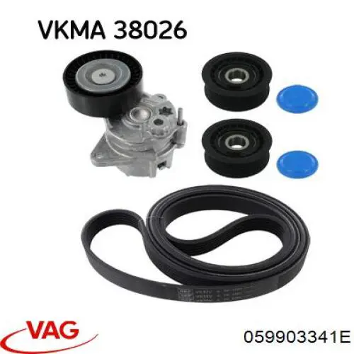 059903341E VAG Ролик приводного ременя, паразитний