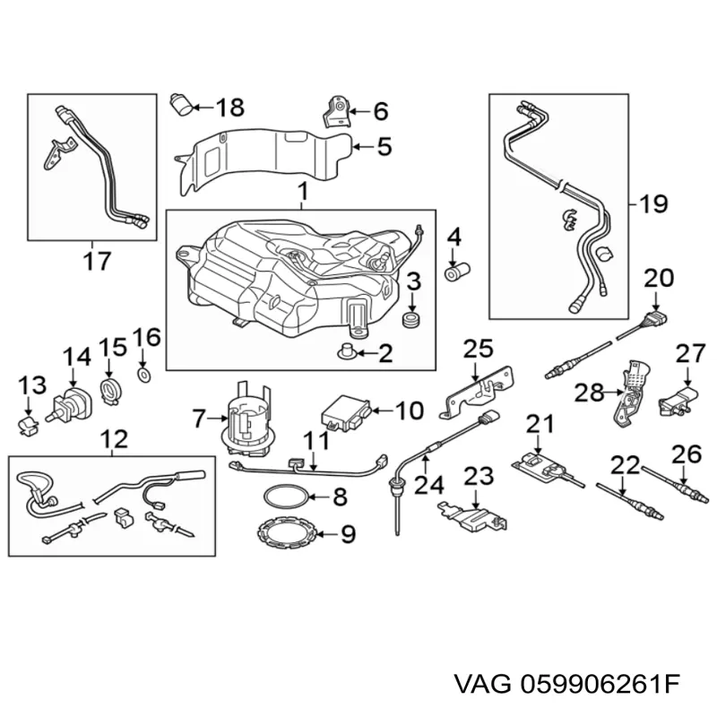 Датчик оксидів азоту NOX, задній VAG 059906261F ціна, від 281.81 USD