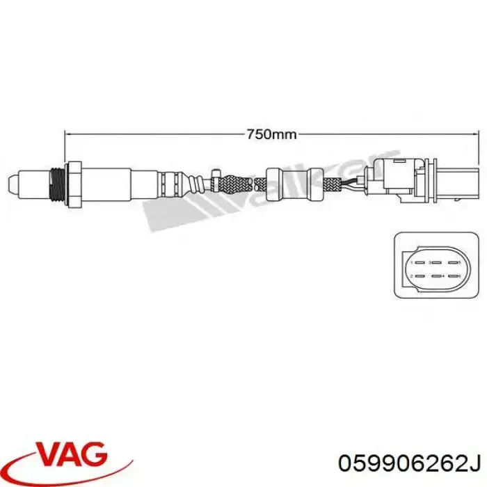 Лямбдазонд, датчик кисню до каталізатора 059906262J VAG