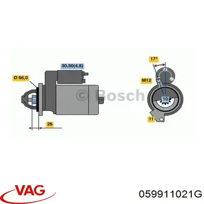 059911021G VAG Стартер двигуна