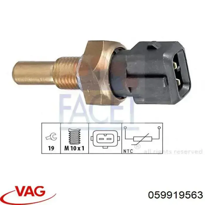 Купити 059919563 VAG Датчик температури масла двигуна