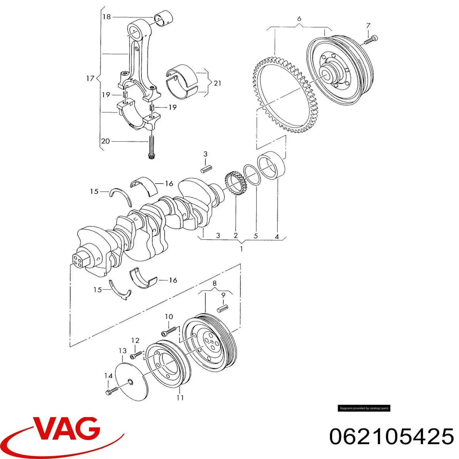 Болт шатуна VAG 62105425 ціна, від 5.28 USD