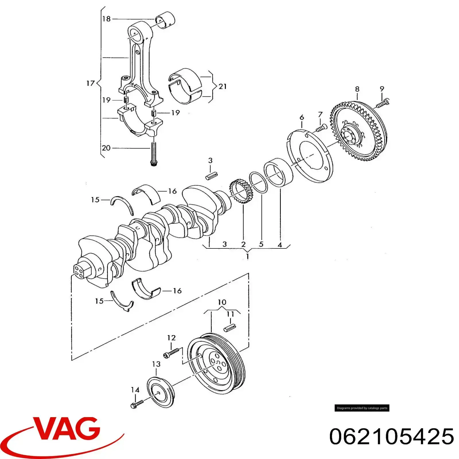 Болт шатуна VAG 062105425 ціна, від 5.23 USD