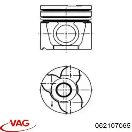 Поршень в зборі VAG 062107065 ціна, від 118.30 USD