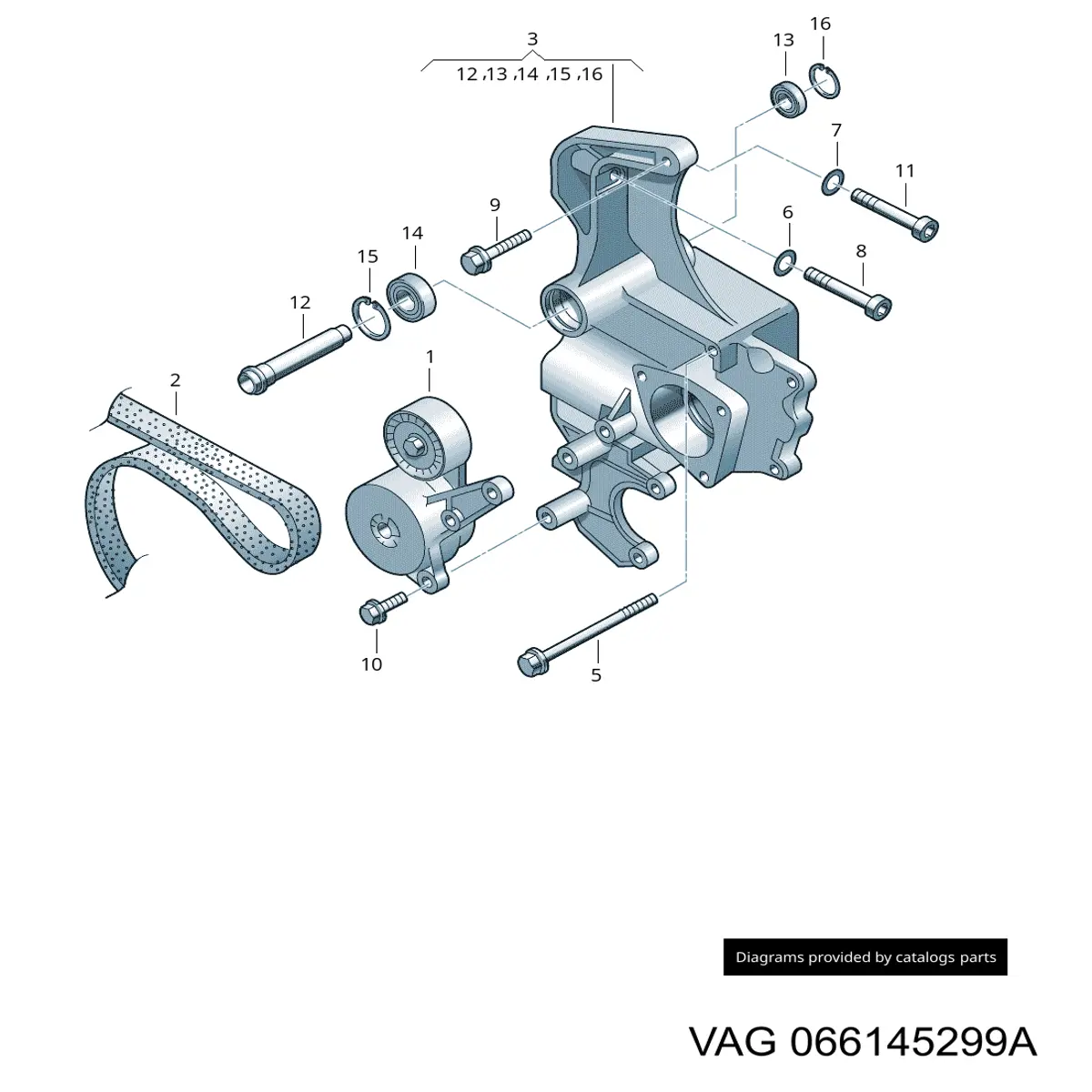 066145299A VAG натягувач приводного ременя