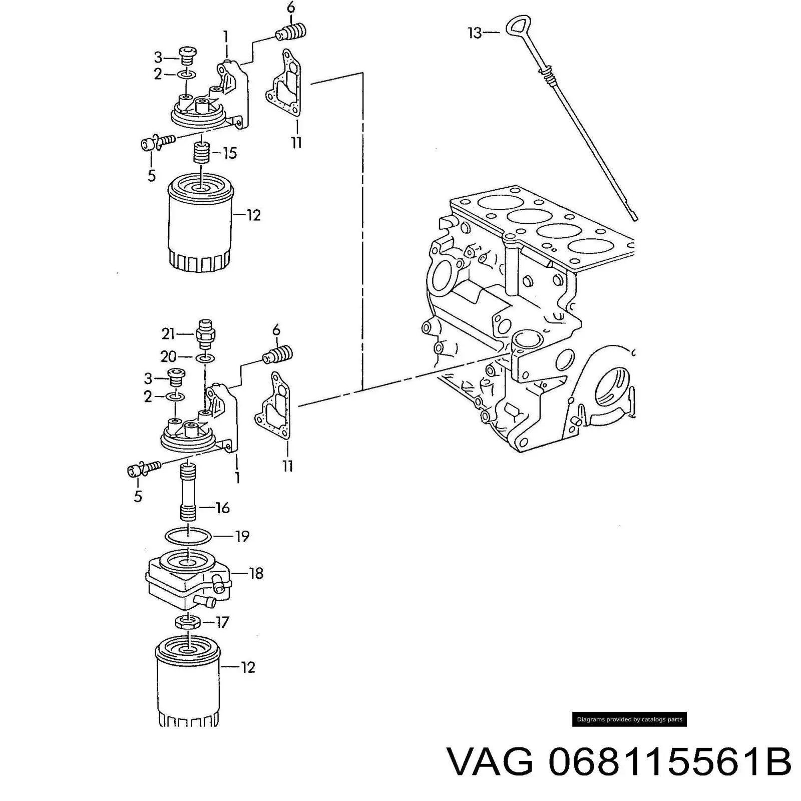Масляний фільтр 068115561B VAG