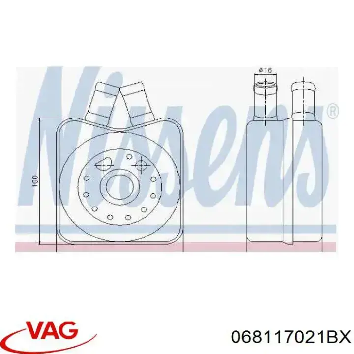 Купити 068117021BX VAG Радіатор масляний (холодильник), під фільтром