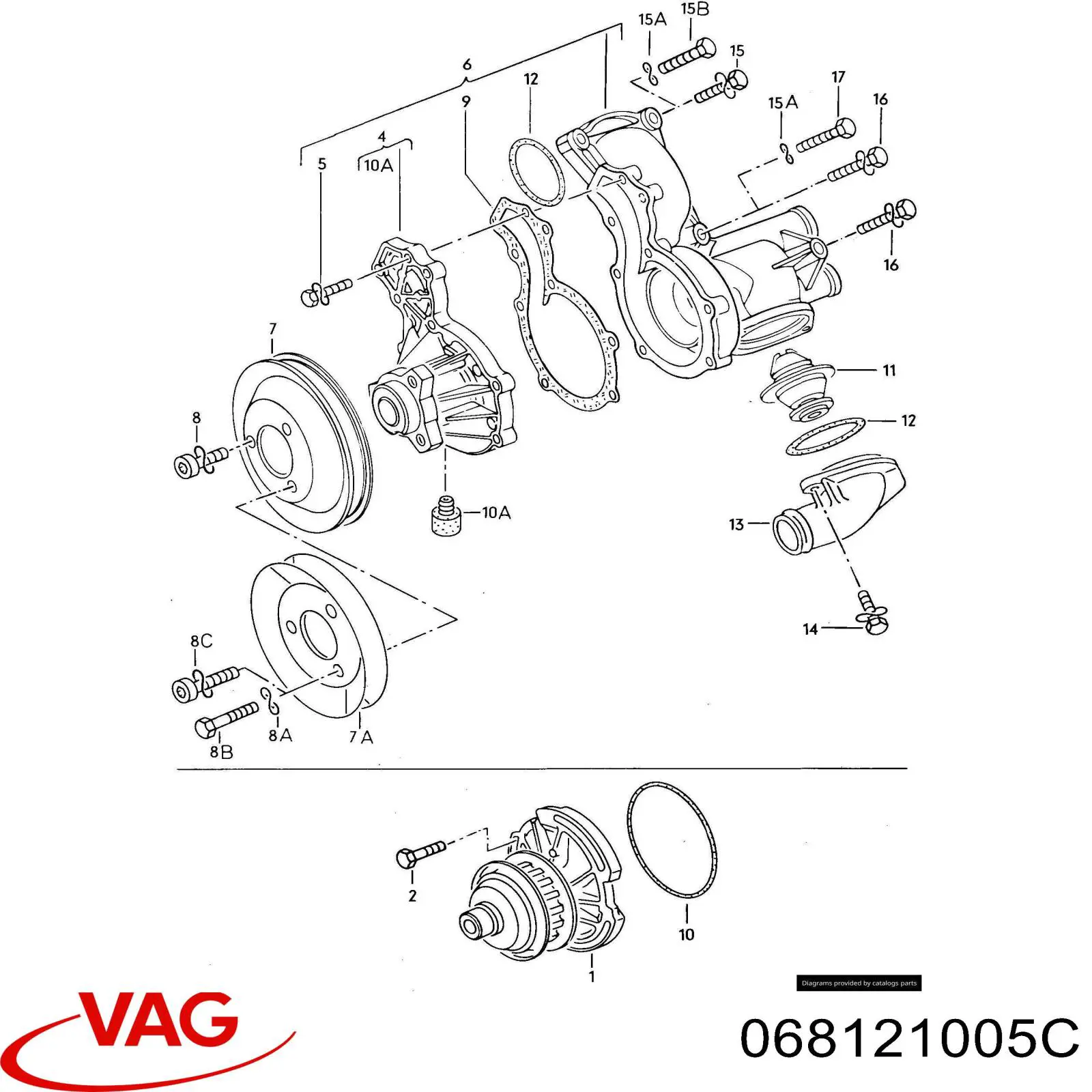 068121005C VAG Насос охолодження