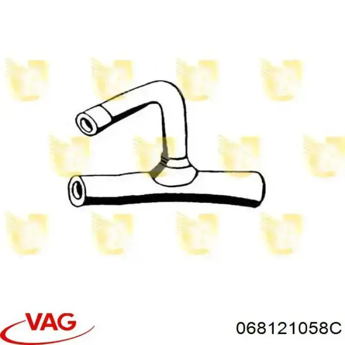 Шланг/патрубок радіатора охолодження, верхній VAG 068121058C ціна, від 12.14 USD