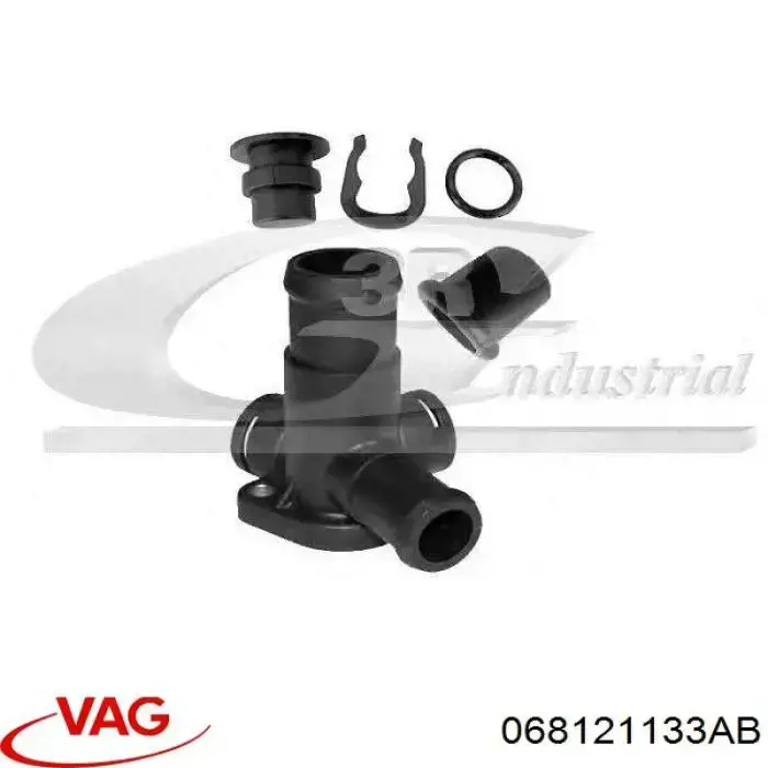 Фланець системи охолодження (трійник) VAG 068121133AB ціна, від 3.21 USD
