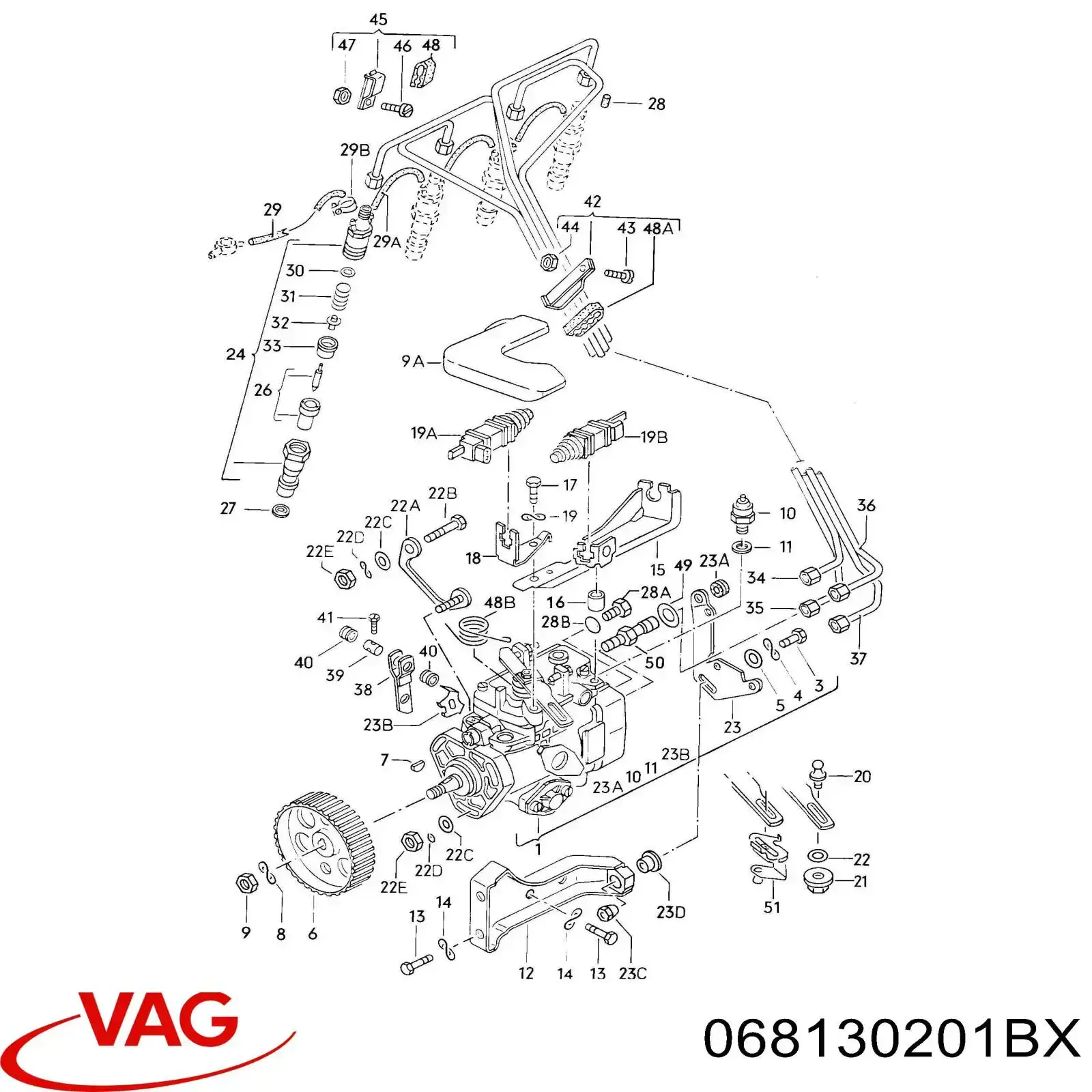 Форсунка паливна VAG 068130201BX ціна, від 18.75 USD