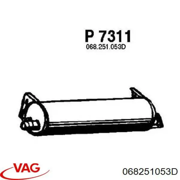 068251053D VAG Середній глушник