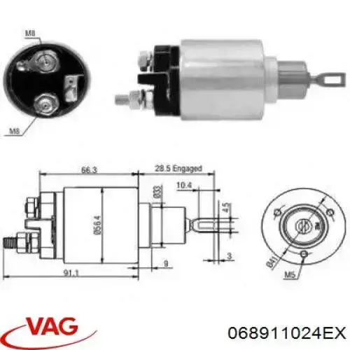 Стартер VAG 068911024EX ціна, від 57.06 USD