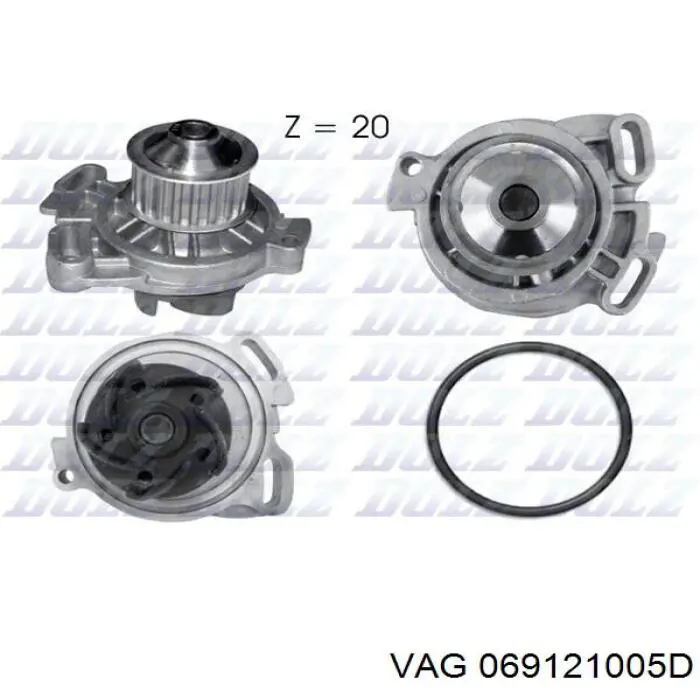 Помпа охолодження VAG 069121005D ціна, від 31.68 USD
