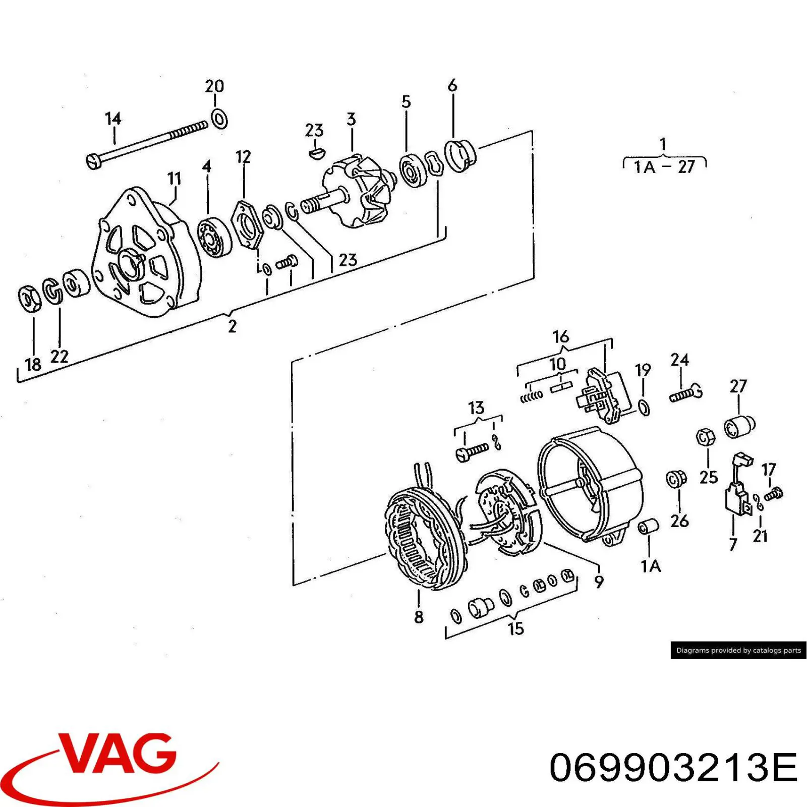 Якір (ротор) генератора VAG 069903213E ціна, від 26.86 USD