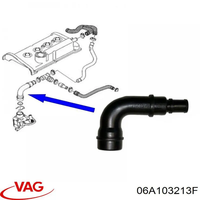 Трубка картера повітряна VAG 06A103213F ціна, від 14.11 USD