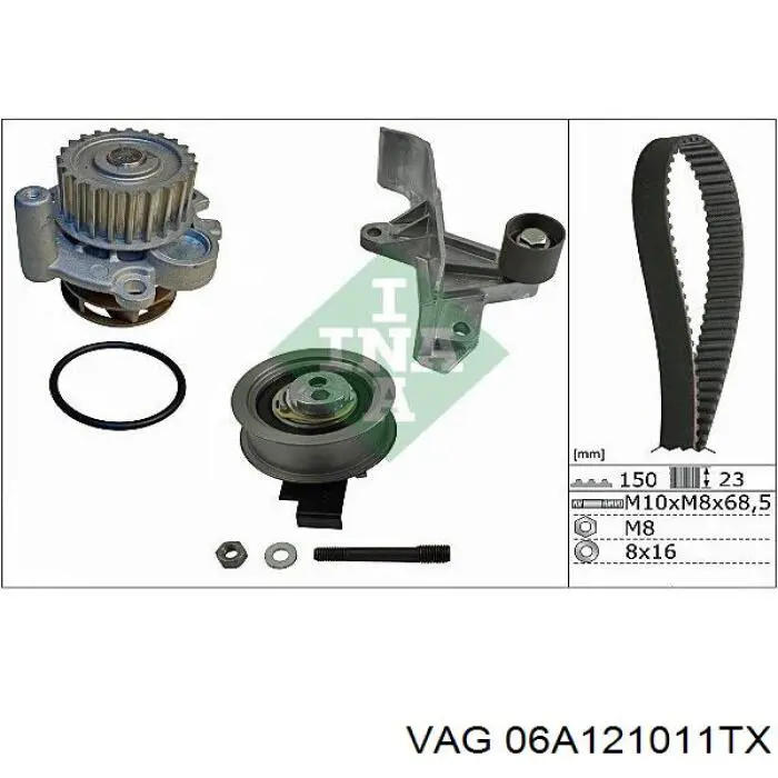 Помпа охолодження VAG 06A121011TX ціна, від 21.72 USD