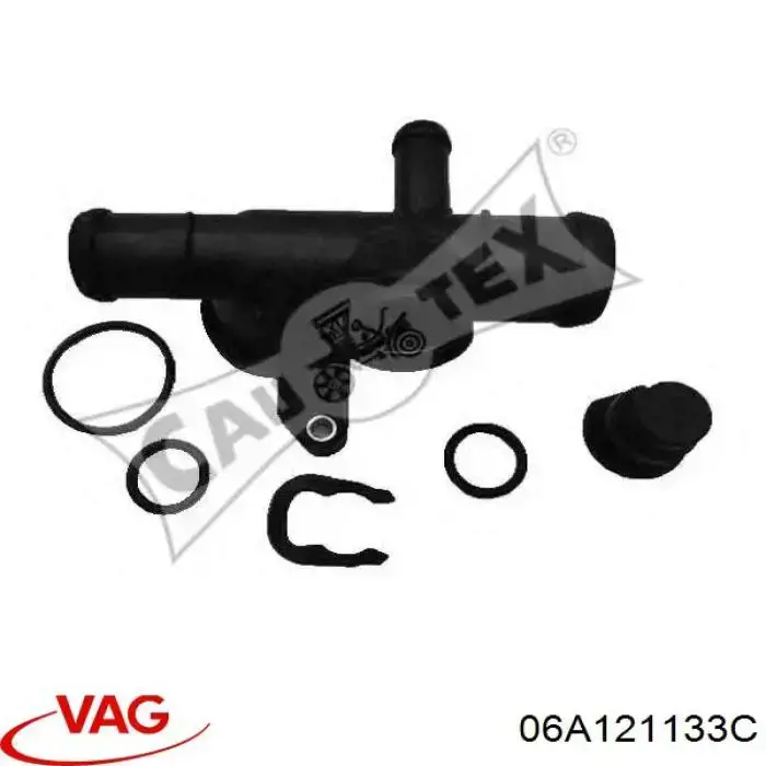 Фланець системи охолодження (трійник) VAG 06A121133C ціна, від 3.41 USD