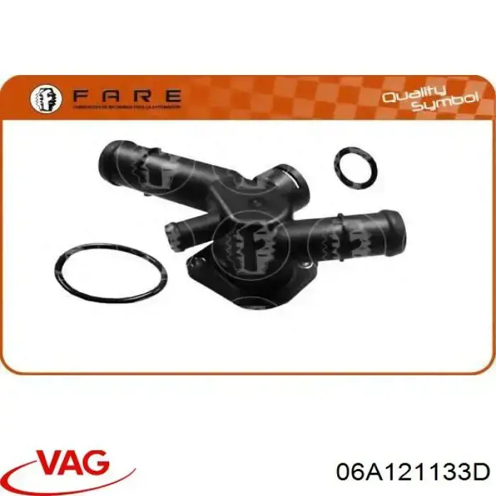 Фланець системи охолодження (трійник) VAG 06A121133D ціна, від 2.78 USD