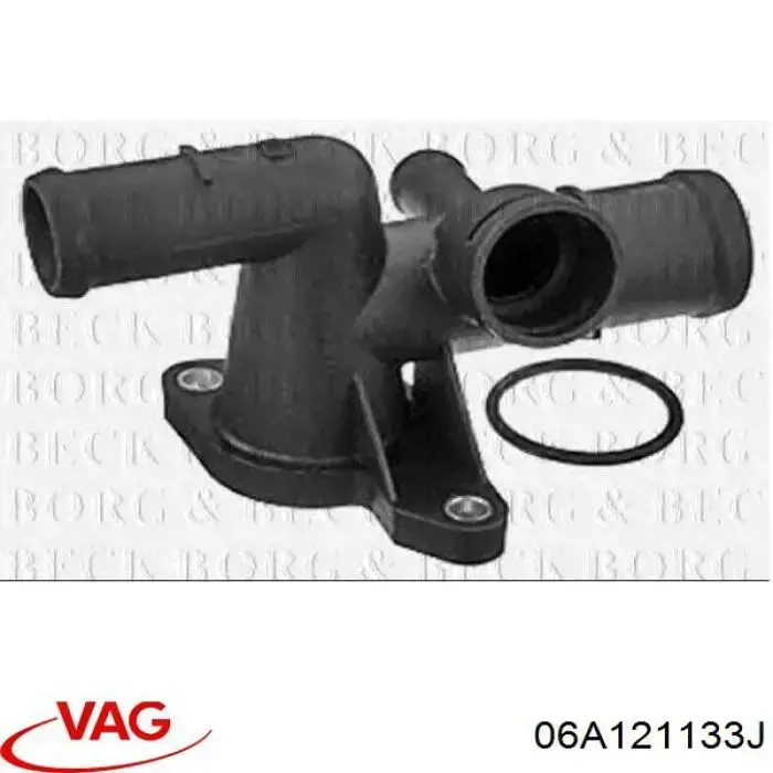 Фланець системи охолодження (трійник) VAG 06A121133J ціна, від 5.07 USD