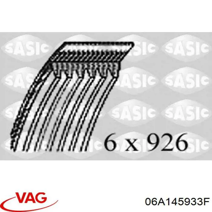 Клиновий ремінь VAG 06A145933F ціна, від 8.51 USD