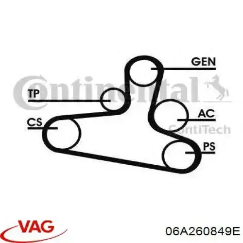 Клиновий ремінь VAG 06A260849E ціна, від 15.27 USD
