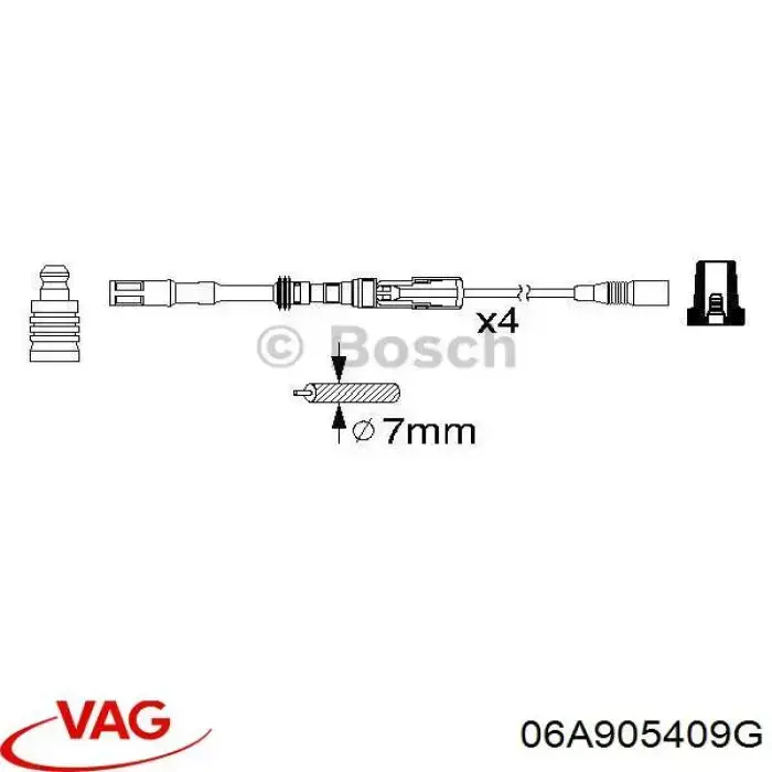 Дроти запалювання VAG 06A905409G ціна, від 57.55 USD
