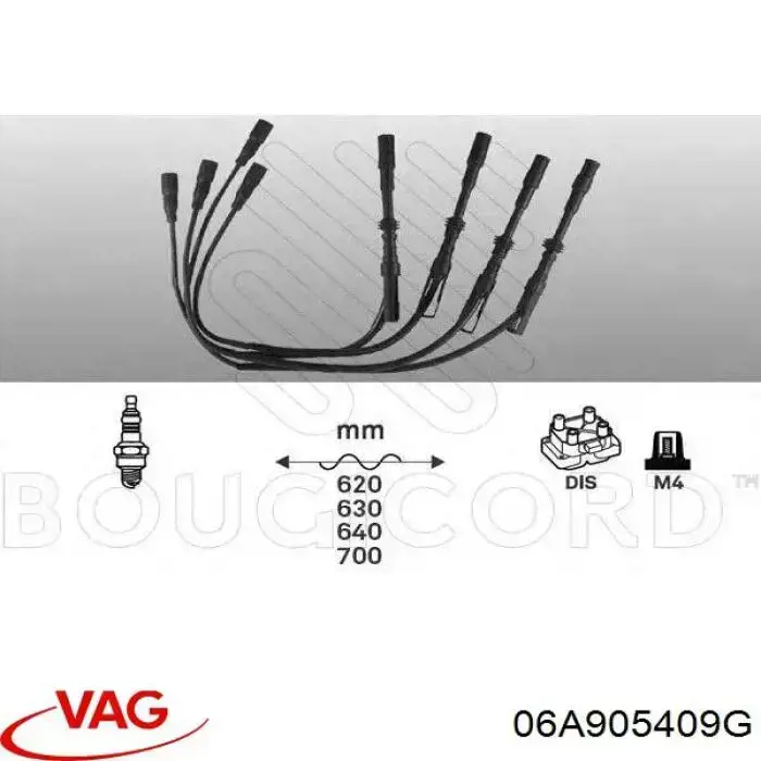 Купити 06A905409G VAG Провід високовольтні, комплект