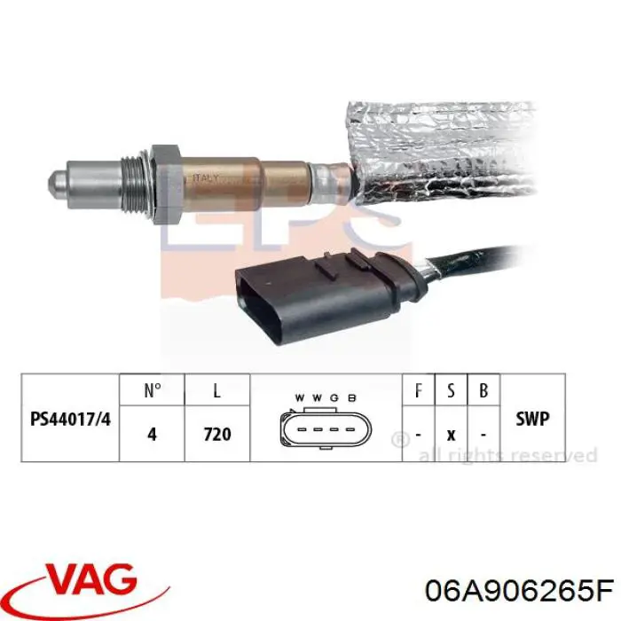 Лямбда датчик кисню VAG 06A906265F ціна, від 22.83 USD