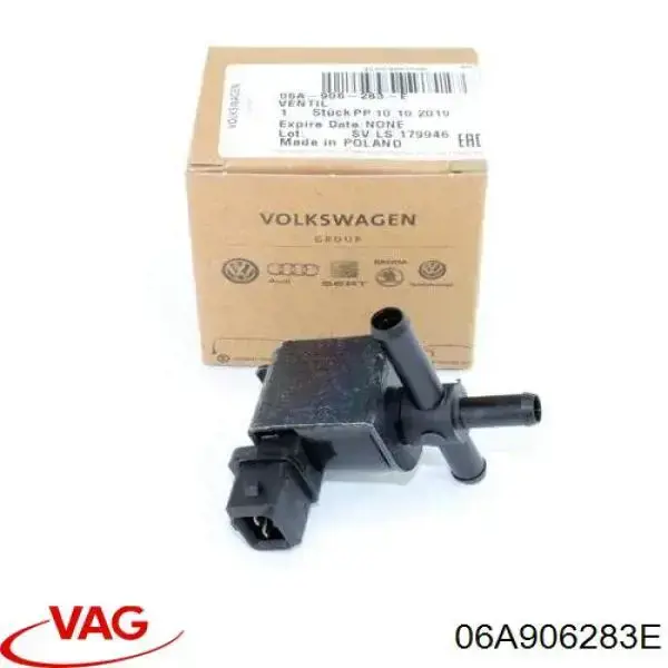 Купити 06A906283E VAG Клапан перетворювач тиску наддуву (соленоїд)