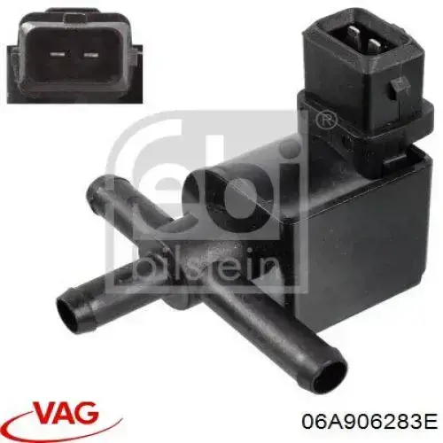 Клапан перетворювач тиску наддуву (соленоїд) 06A906283E VAG