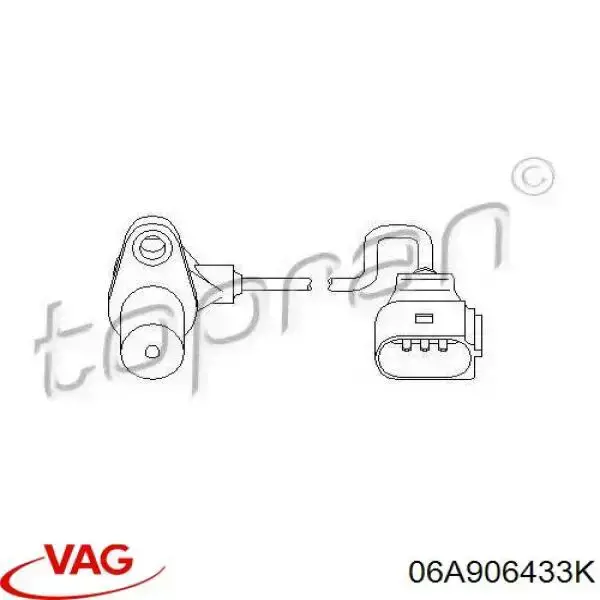 Датчик колінвала 06A906433K VAG