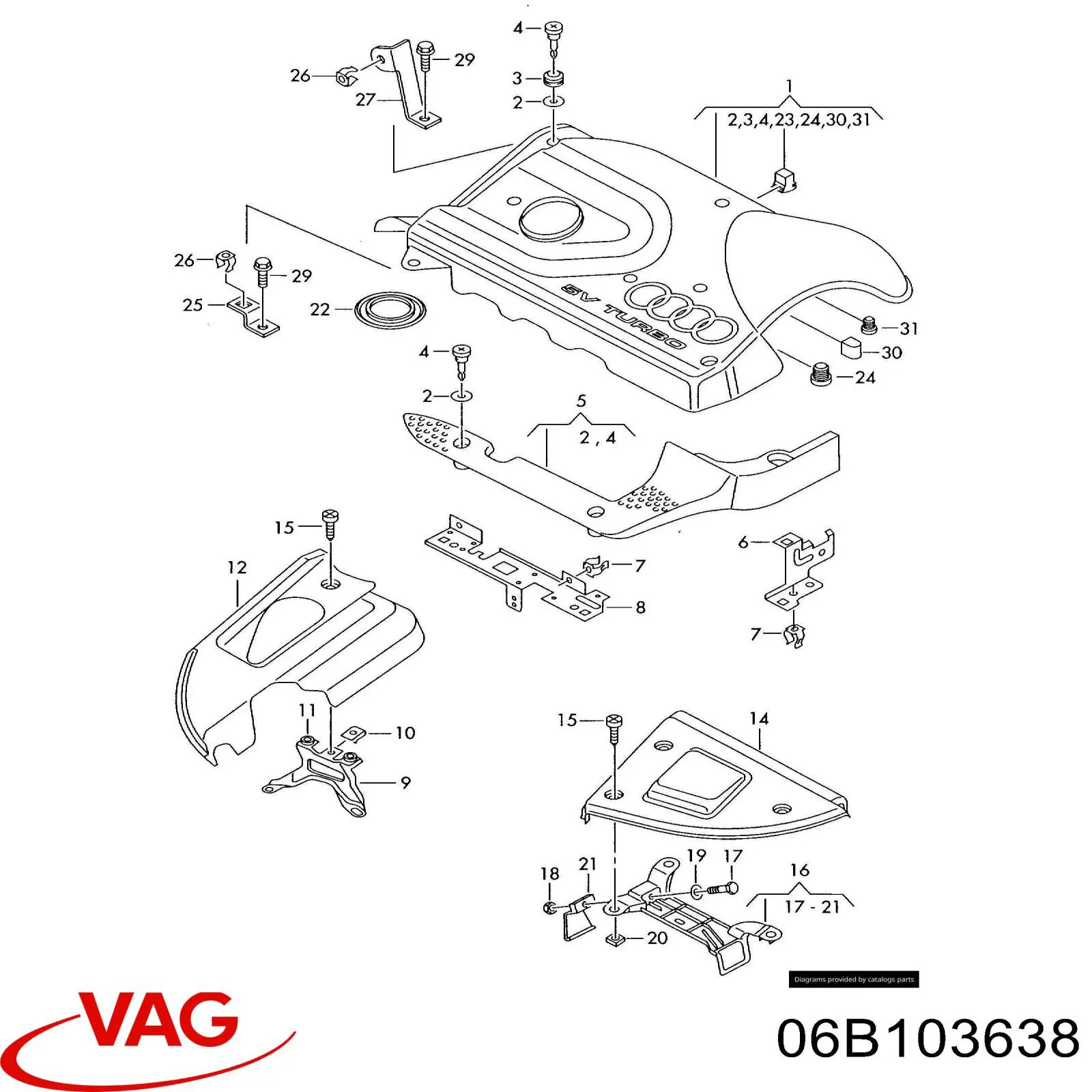  VAG 06B103638 ціна, від 2.70 USD