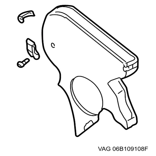 Захист ременя ГРМ, верхній VAG 06B109108F ціна, від 89.89 USD