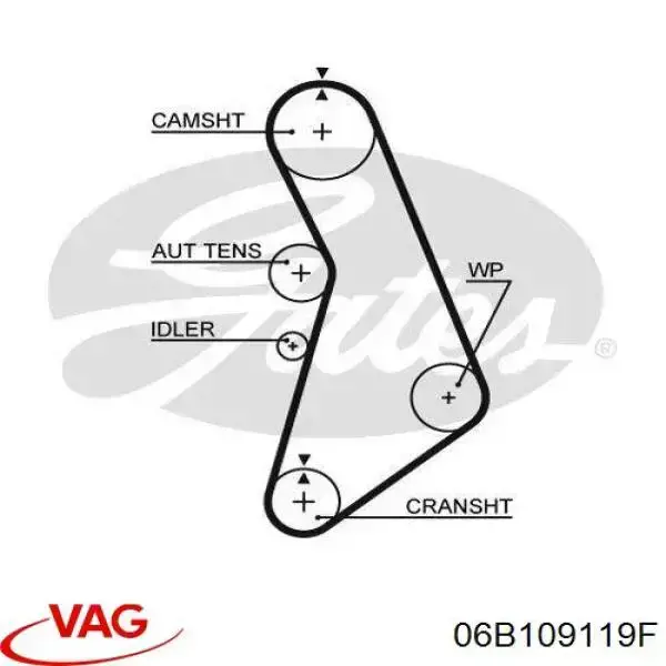 Зубчастий ремінь VAG 06B109119F ціна, від 23.74 USD