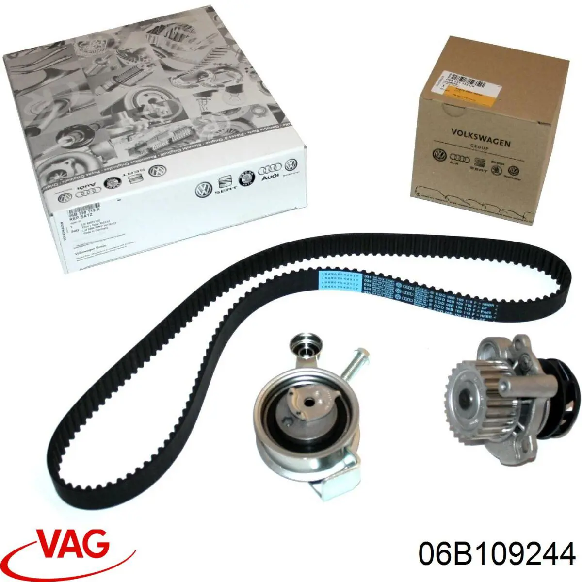 Ролик ременя ГРМ, паразитний VAG 06B109244 ціна, від 11.26 USD