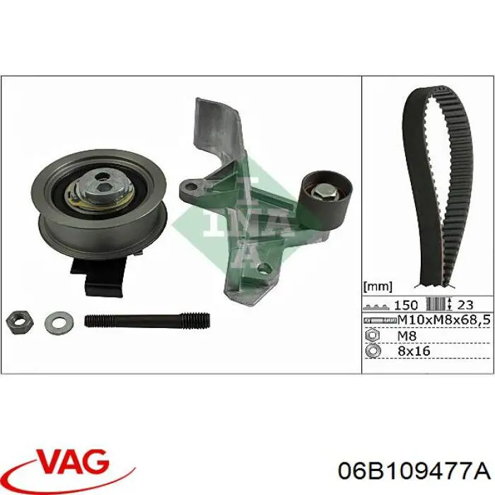 Натягувач ременя ГРМ VAG 06B109477A ціна, від 43.44 USD