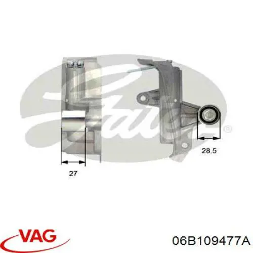 Купити 06B109477A VAG Натягувач ременя ГРМ
