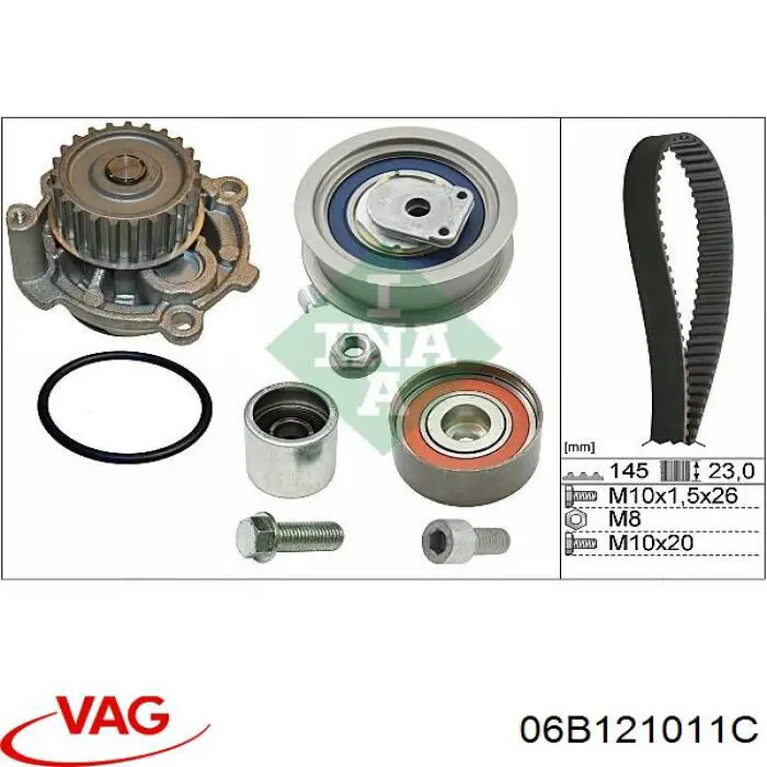 Купити 06B121011C VAG Насос охолоджуючої рідини