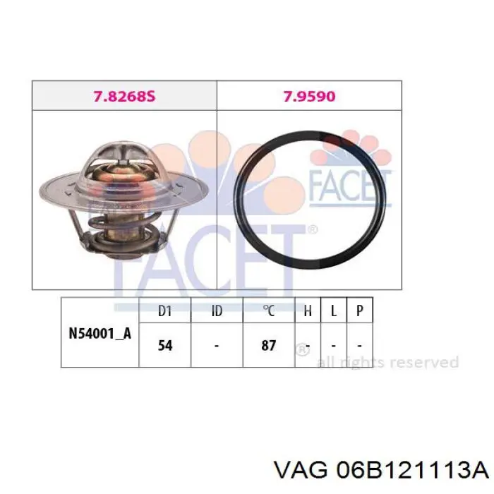 Автомобільний термостат VAG 06B121113A ціна, від 8.60 USD