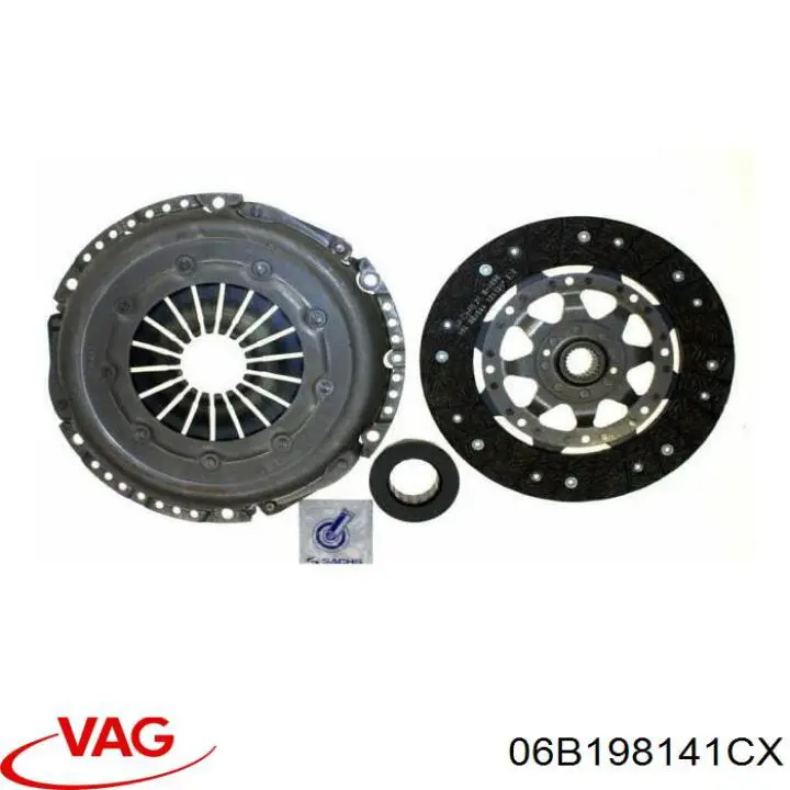Купити 06B198141CX VAG Комплект зчеплення (диск, корзина, підшипник)