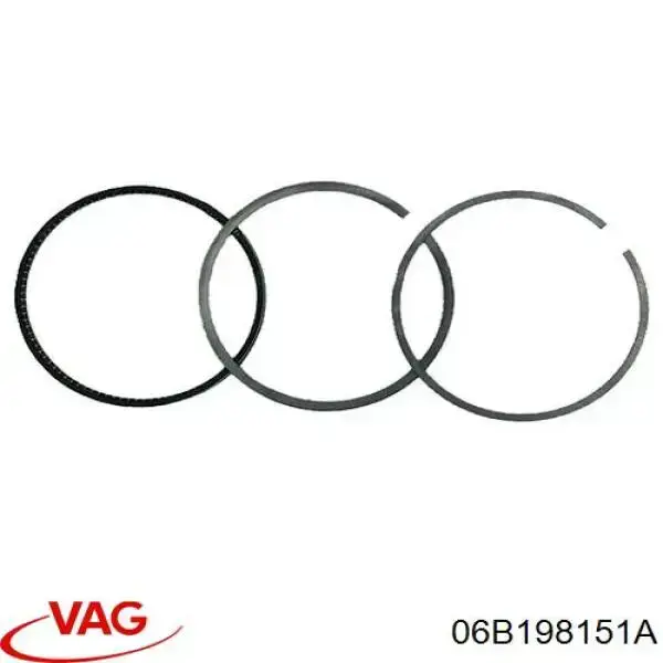 Кільця поршневі на 1 циліндр, STD. VAG 06B198151A ціна, від 14.30 USD