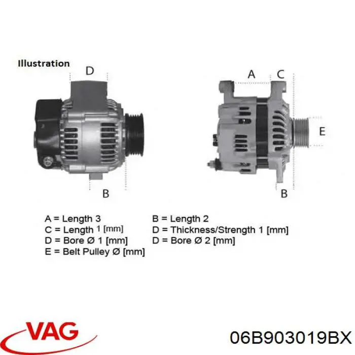 Реле регулятор генератора VAG 06B903019BX